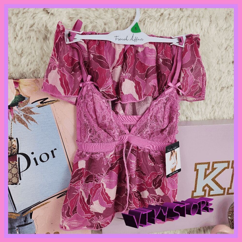NWT 💕 French Affair Sexy 2-Piece Set Small - Chic & Luxurious #7101 💕